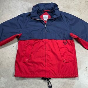 BoatUS Rough Seas Men’s Rain Jacket Size Small Blue Red Full Zip